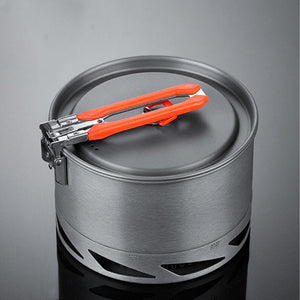 Camping Cookware Set Heat Exchanger Pot Kettle Hard Alumina