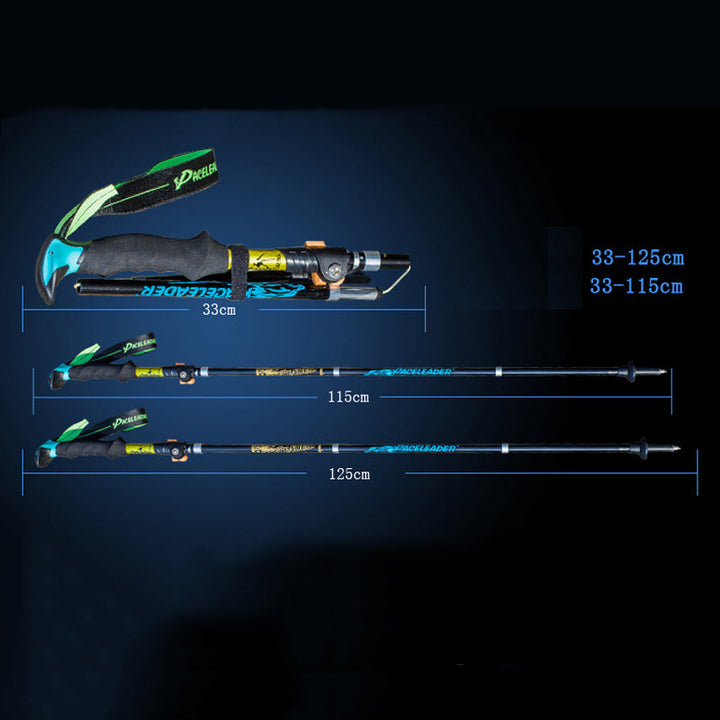 Unlock Your Adventure with Our Folding Retractable Straight Handle Trekking Pole