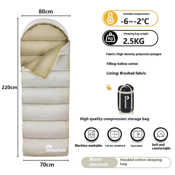 Elevate Your Camping Experience with the Four Seasons Waterproof Cotton Camping Sleeping Bag