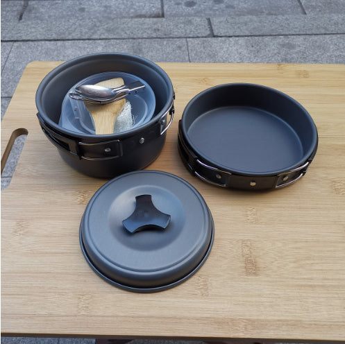 Compact Camping Cookware Set For 1-2 People