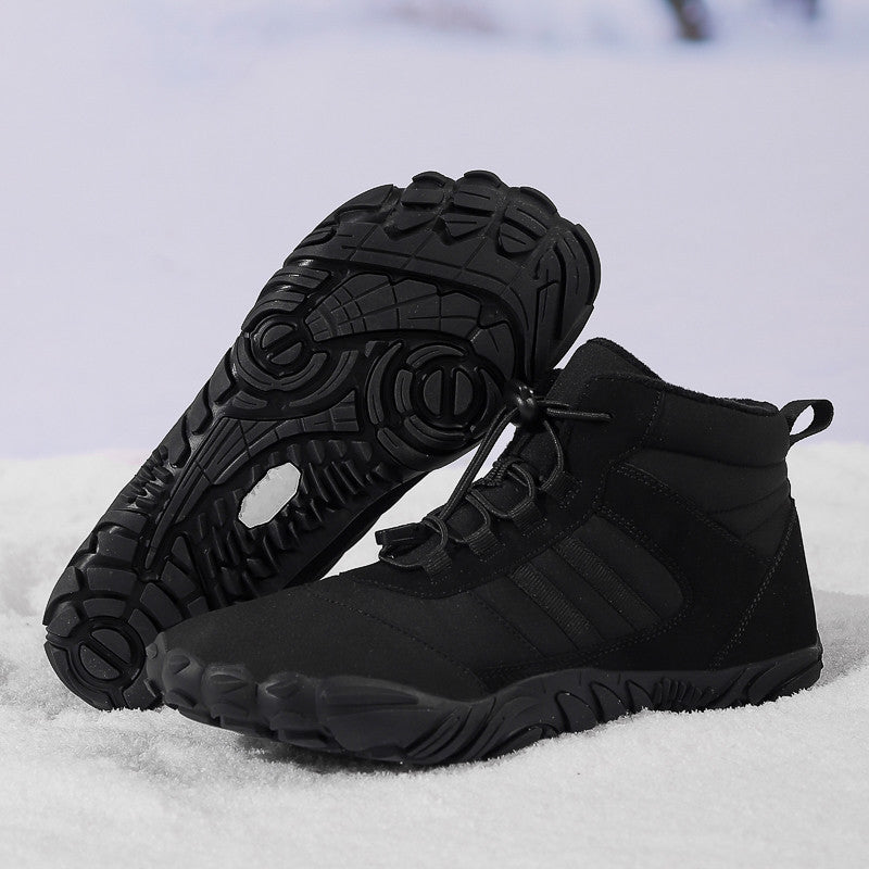 Men’s High-Top Waterproof Snow Boots Warm Non-Slip Hiking Shoes