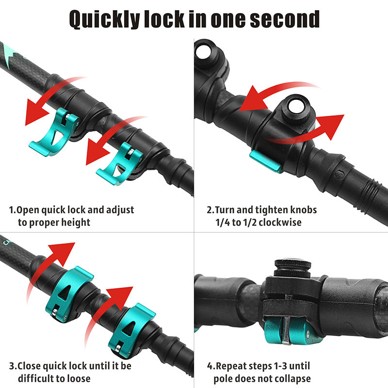 External Lock Straight Handle Sports Trekking Pole