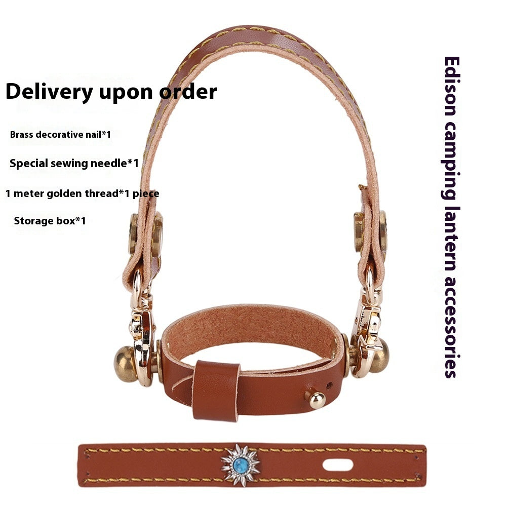 Leather Hanging Rope Camping Lantern Set (3 Piece)