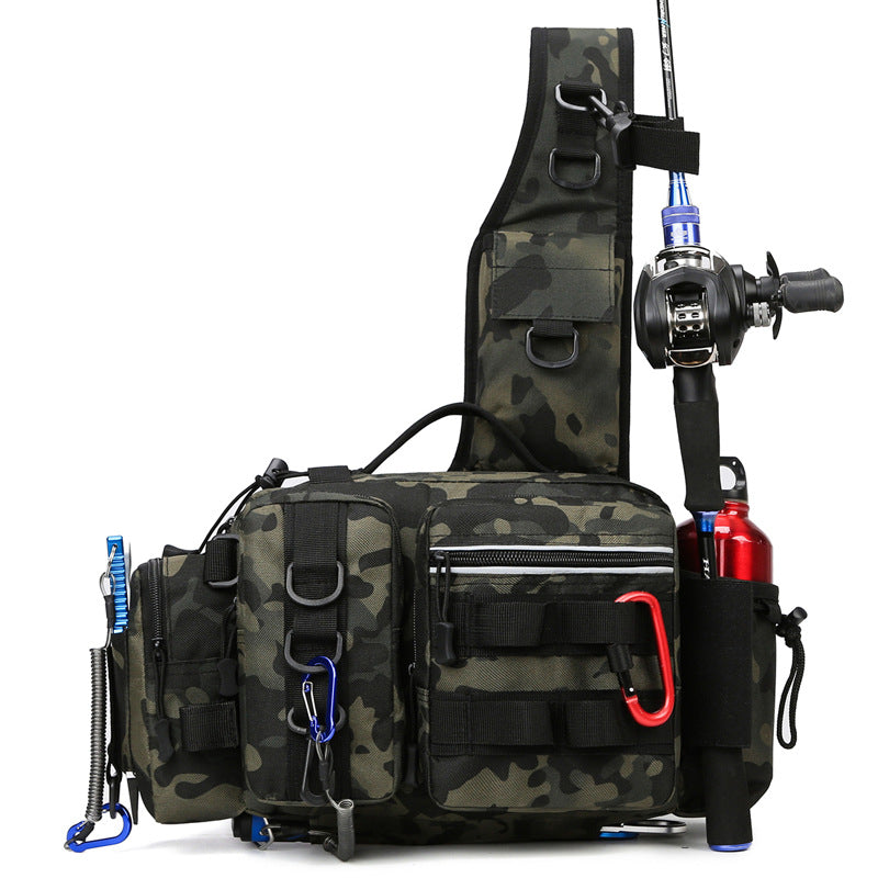 High Capacity Fishing Backpack With Chest Pack Rod Bag
