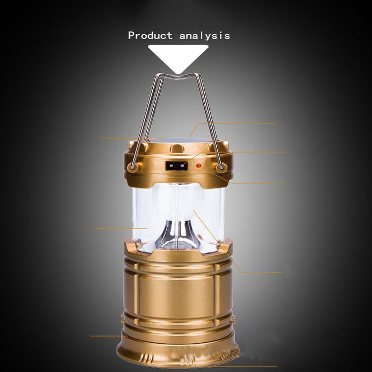 Solar Charging Telescopic Multifunction Camping Lantern