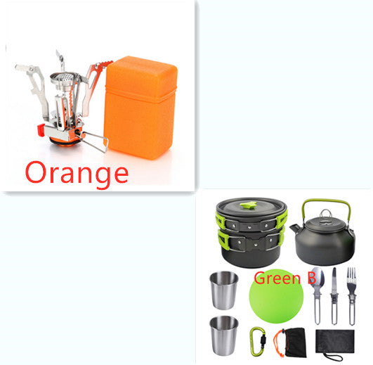 Camping Cookware Set Travel Tableware Utensil Kit Hiking Picnic