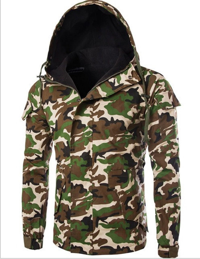 British Camouflage Hooded Jacket Men