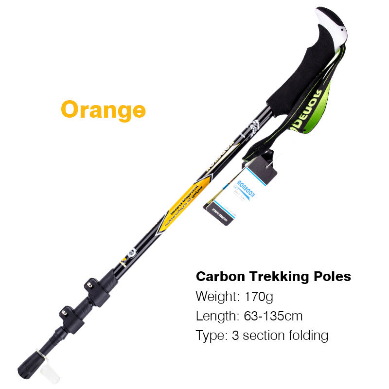 Telescopic Folding Carbon Fiber Trekking Pole
