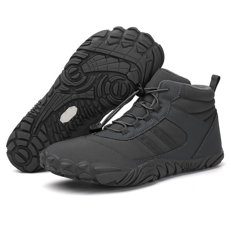 Men’s High-Top Waterproof Snow Boots Warm Non-Slip Hiking Shoes