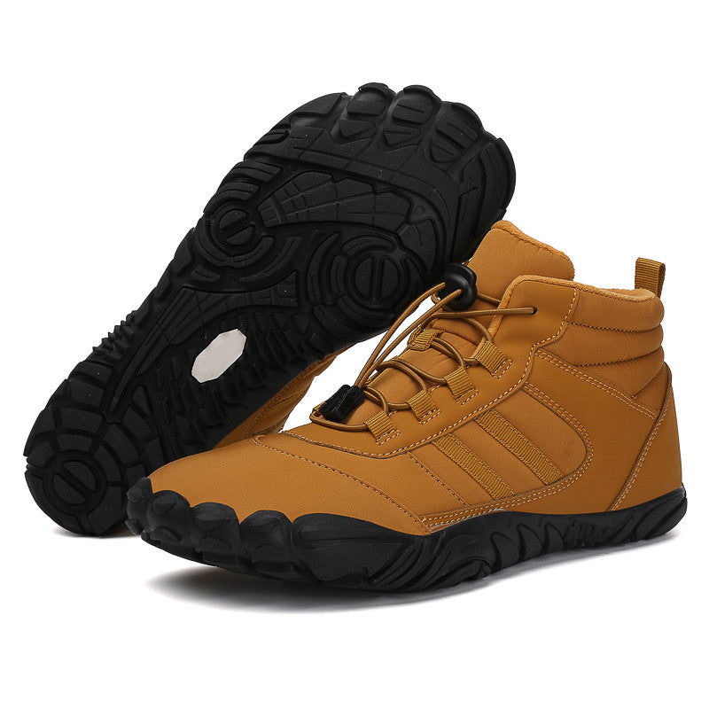 Men’s High-Top Waterproof Snow Boots Warm Non-Slip Hiking Shoes