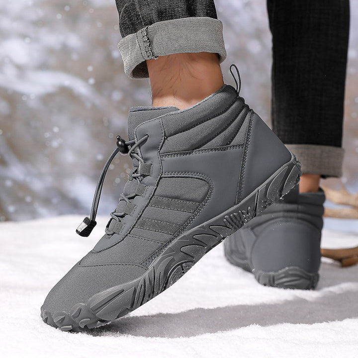 Men’s High-Top Waterproof Snow Boots Warm Non-Slip Hiking Shoes