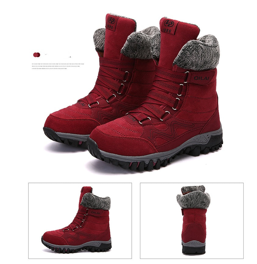 Women’s Winter Snow Boots Warm Velvet Hiking Ski Travel Shoes