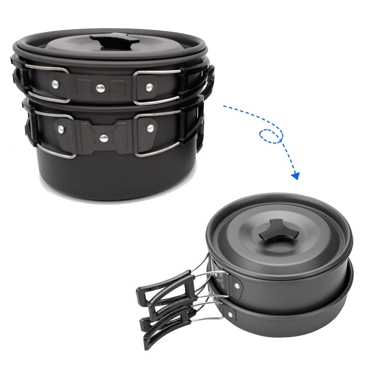 Camping Cookware Set Travel Tableware Utensil Kit Hiking Picnic