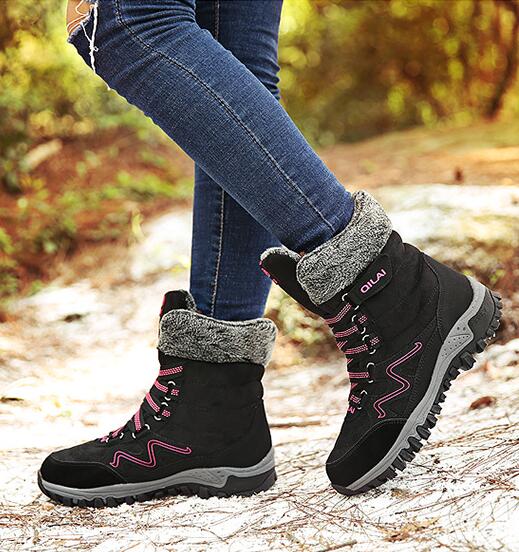 Women’s Winter Snow Boots Warm Velvet Hiking Ski Travel Shoes
