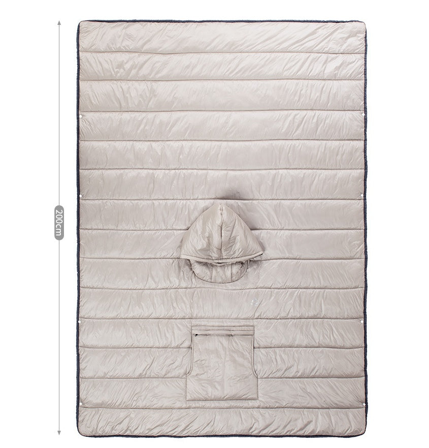 Portable Camping Quilt Wearable Sleeping Bag Cloak
