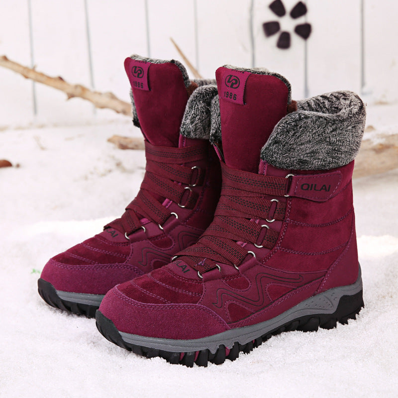 Women’s Winter Snow Boots Warm Velvet Hiking Ski Travel Shoes