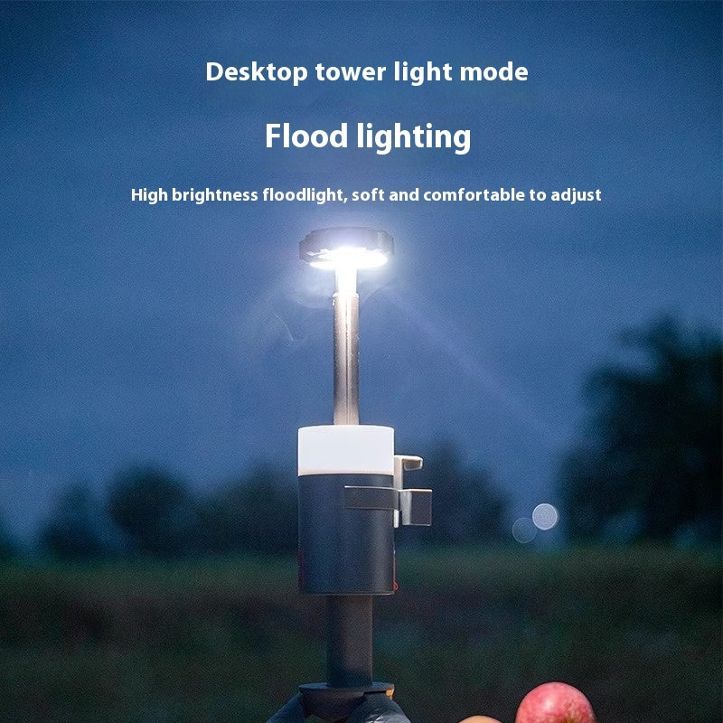 Portable Aluminum Camping Lantern Retractable Bracket Ambience Light