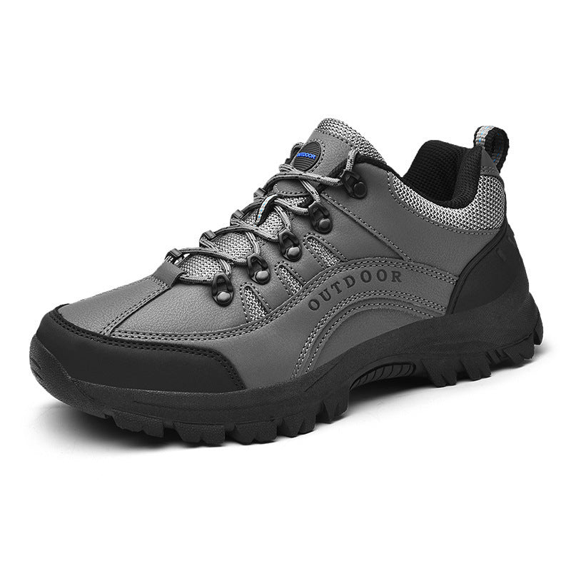 Men’s Leather Low-Top Hiking Boots Autumn Winter Outdoor Sneakers Wholesale