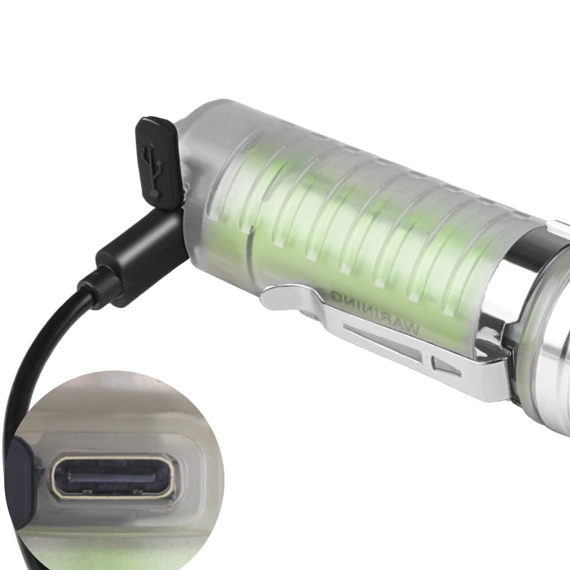 Rechargeable Waterproof Laser UV LED Camping Flashlight Pocket Lamp