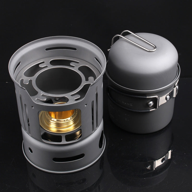 Aluminum Alloy Camping Cookware Set 7-Piece Portable Set For 1-2 People