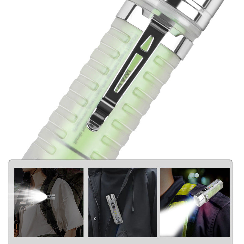 Rechargeable Waterproof Laser UV LED Camping Flashlight Pocket Lamp