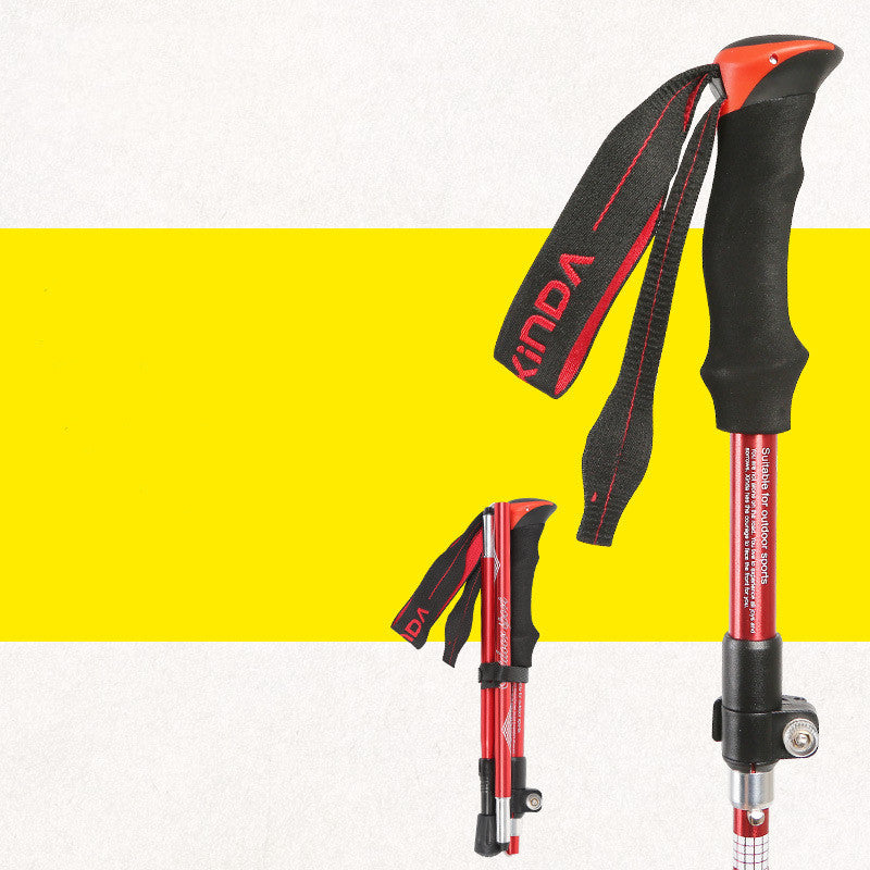 Aluminum Alloy Hiking Walking Stick Crutch Trekking Pole