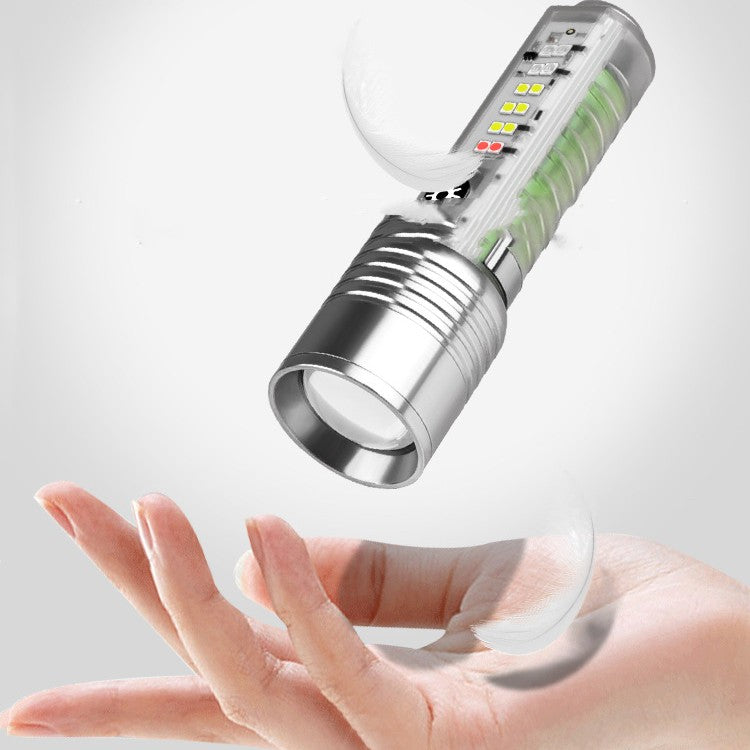 Rechargeable Waterproof Laser UV LED Camping Flashlight Pocket Lamp