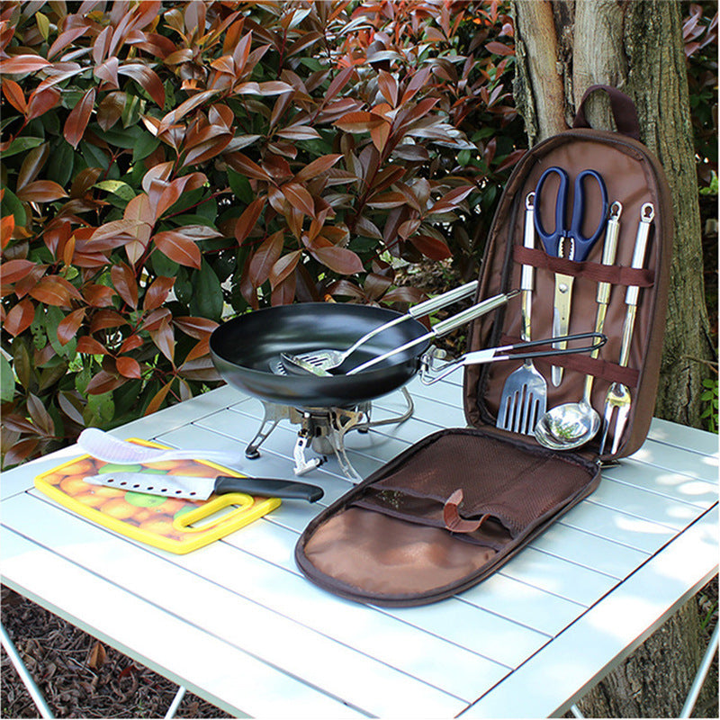 BBQ Cookware Set Chopping Board Knife Set Outdoor Supplies