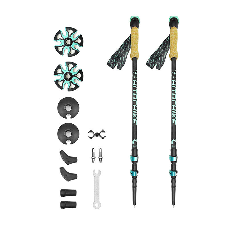 External Lock Straight Handle Sports Trekking Pole