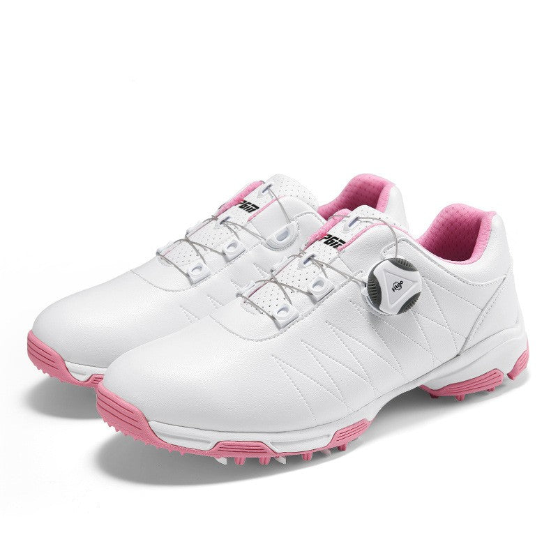 Women’s Waterproof Anti-Slip Golf Sneakers Spin Button Shoes