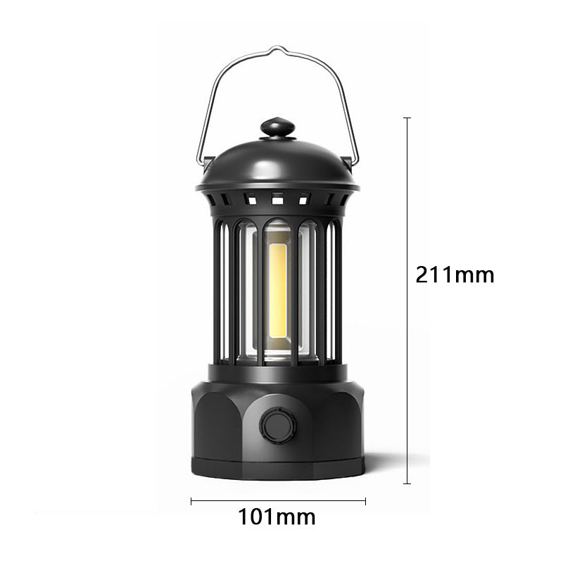 Portable COB Camping Lantern Retro Tent Light