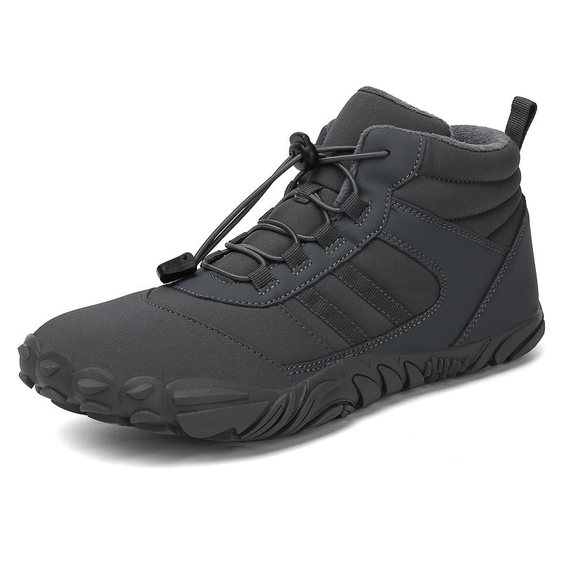 Men’s High-Top Waterproof Snow Boots Warm Non-Slip Hiking Shoes