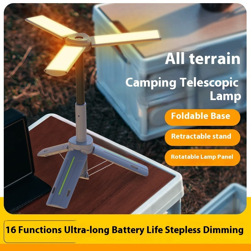Rechargeable Three Leaf Bracket Camping Lantern
