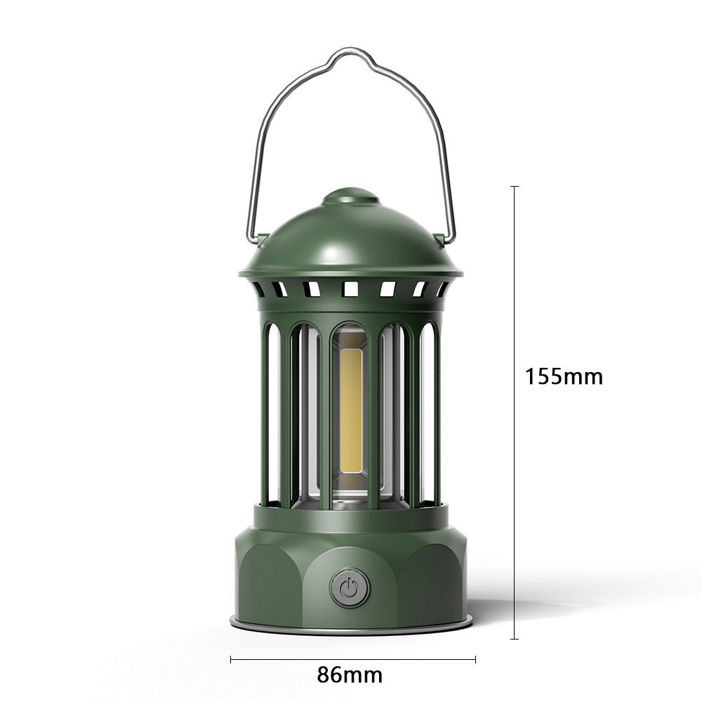 Portable COB Camping Lantern Retro Tent Light