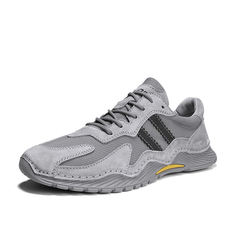 Men’s Low-Top Lace-Up Hiking Boots Fashion Platform Shoes