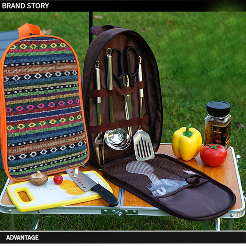 BBQ Cookware Set Chopping Board Knife Set Outdoor Supplies