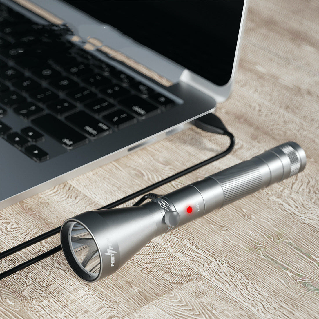 Rechargeable Camping Flashlight With Compass