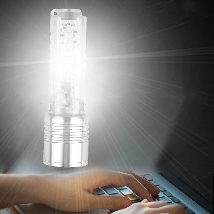 Rechargeable Waterproof Laser UV LED Camping Flashlight Pocket Lamp
