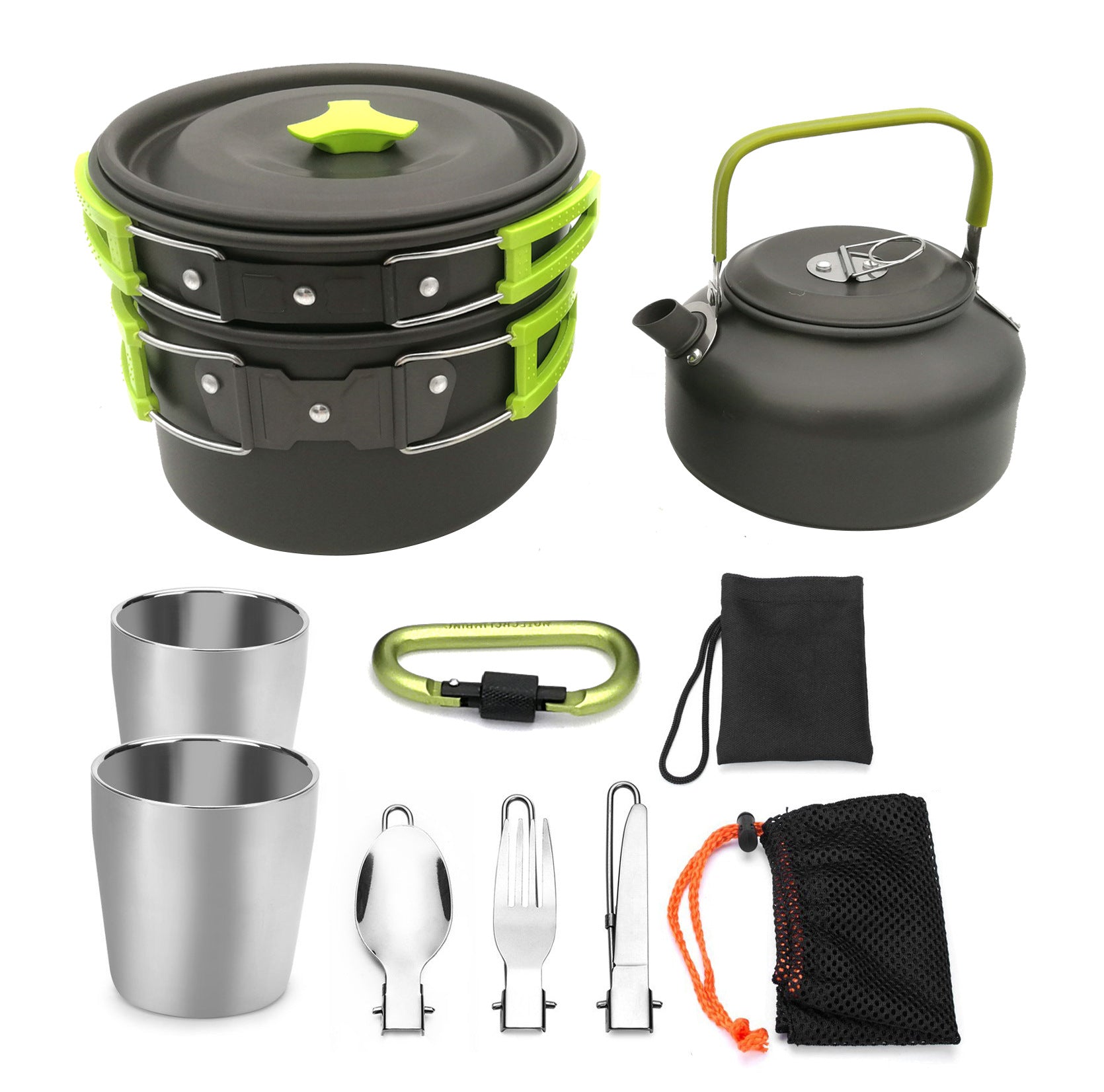 Camping Cookware Set Travel Tableware Utensil Kit Hiking Picnic