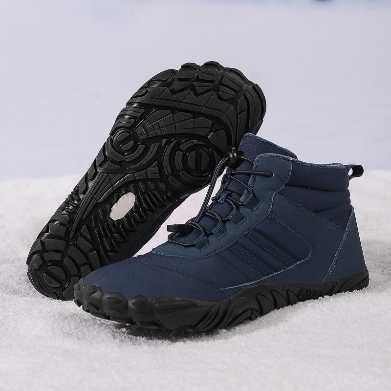 Men’s High-Top Waterproof Snow Boots Warm Non-Slip Hiking Shoes