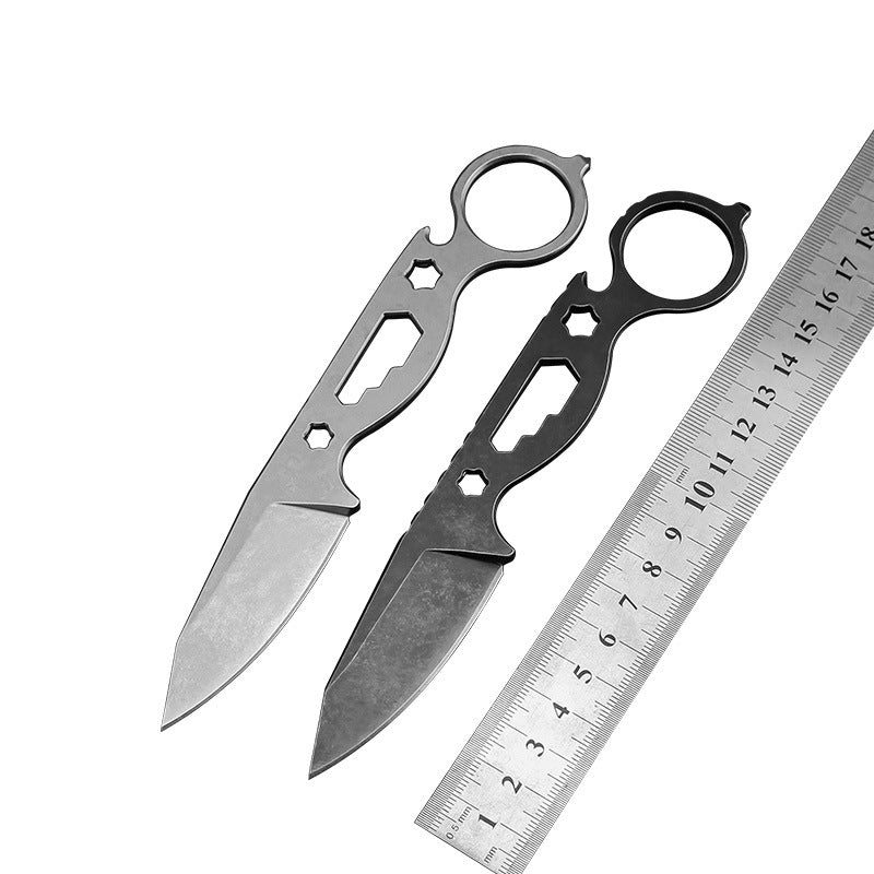 Wilderness Survival Straight Pocket Hunting Knife Compact Tool