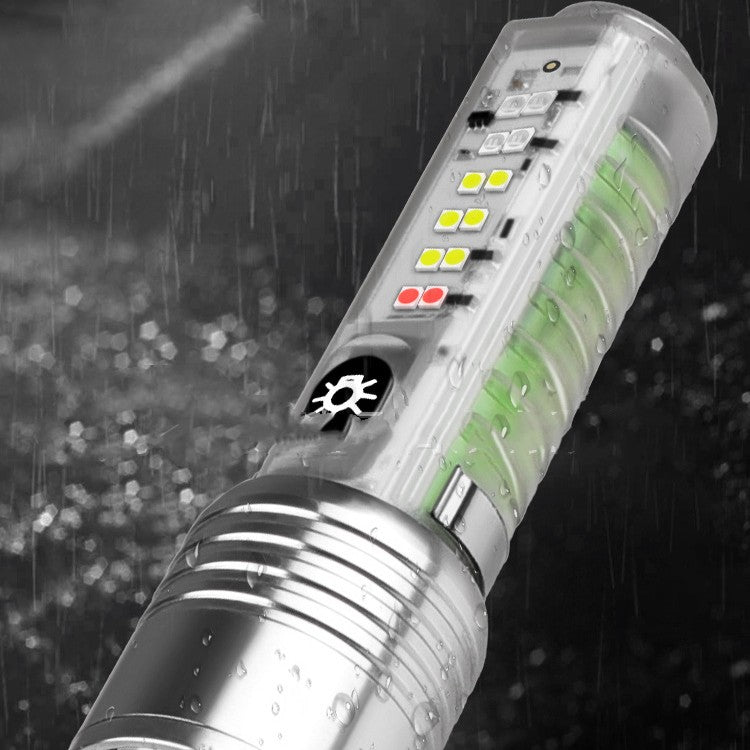 Rechargeable Waterproof Laser UV LED Camping Flashlight Pocket Lamp