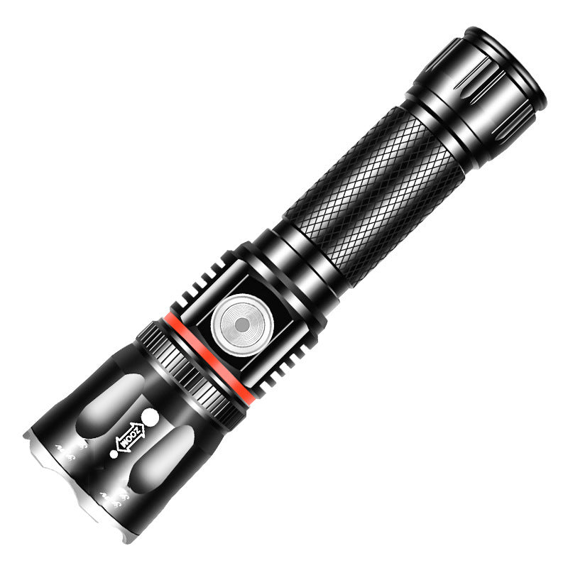 T6 Telescopic Strong Light Camping Flashlight Multifunctional Outdoor Torch