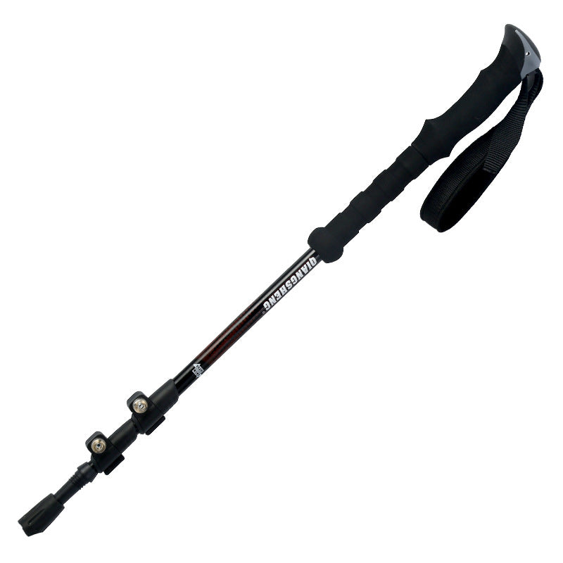 Telescopic External Lock Straight Handle Trekking Pole