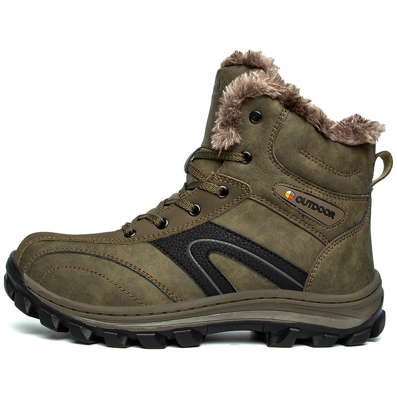 Winter Cotton Shoes Plus Velvet Warm Hiking Boots Plus Size