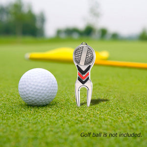 Golf Divot Repair Fork Ball Marker Tool