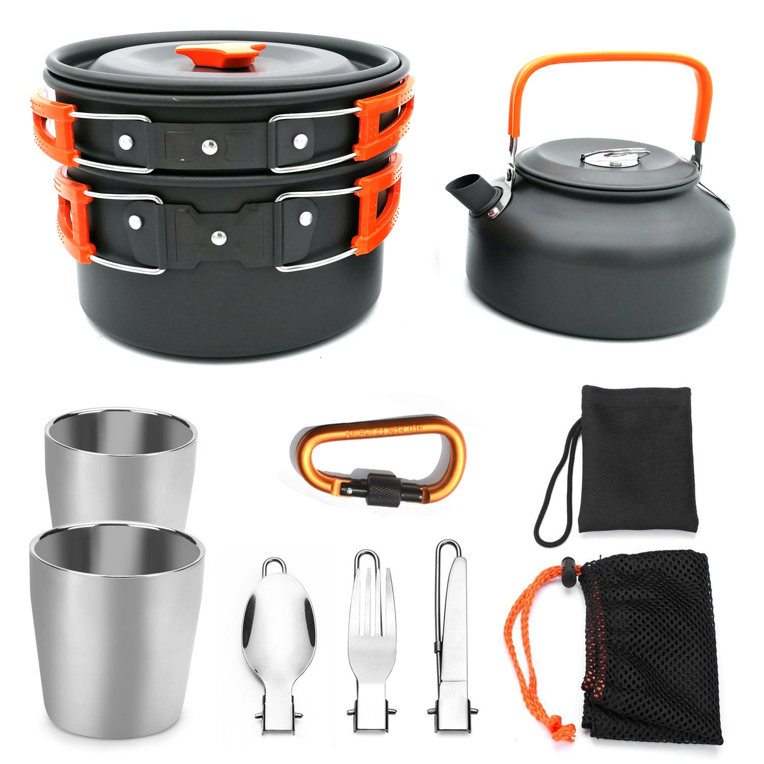 Camping Cookware Set Travel Tableware Utensil Kit Hiking Picnic