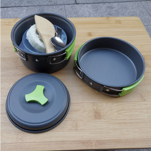 Compact Camping Cookware Set For 1-2 People