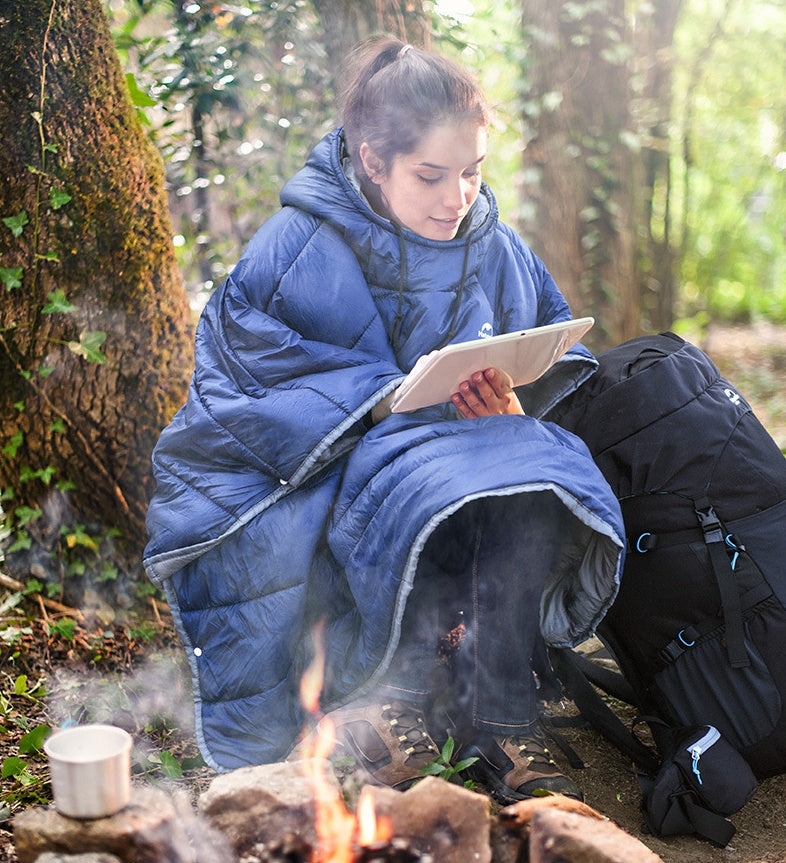 Portable Camping Quilt Wearable Sleeping Bag Cloak