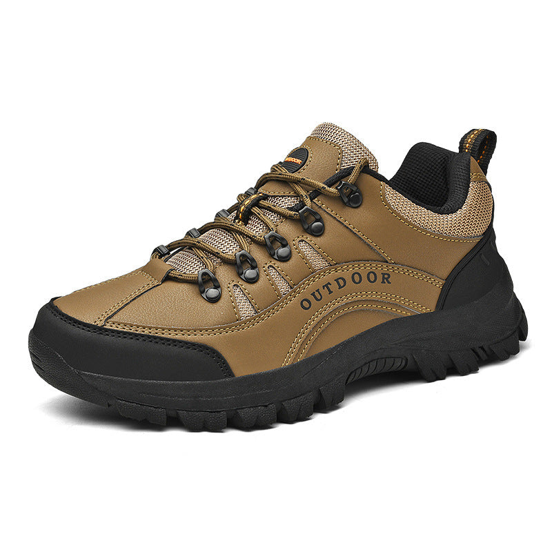 Men’s Leather Low-Top Hiking Boots Autumn Winter Outdoor Sneakers Wholesale